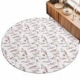 thumbnail image 2 of Round Area Rugs 5Ft, Farmhouse Monkey Non-Slip Washable Circle Rugs Carpet, Vintage Brown Plants Rustic Turtles Peacock Indoor Outdoor Rug Floor Mats Throw Runner for Bedroom Living Room Bathroom, 2 of 8
