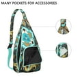 thumbnail image 2 of Bohemian Paisley Sling Backpack&nbsp;- Vintage Ethnic Floral Print Crossbody Bag, Lightweight Multi-Pocket Travel Pack for Festival & Daily Commute, 2 of 4
