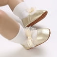 thumbnail image 4 of Yoyauz Baby Girl Mary Jane Shoes Anti Slip Rubber Sole Ballet Slippers Princess Dress Wedding Shoes Newborn Kids Shoes Toddler Shoes（0-12 Month）, 4 of 7