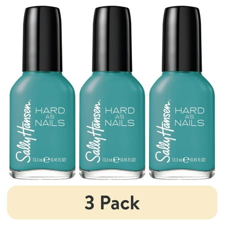 (3 pack) Sally Hansen Hard as Nails Nail Polish Dia-Mint 0.45 fl oz No Chipping Splitting