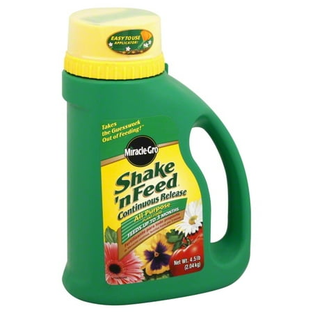 Miracle Gro Shake 'N Feed All Purpose Plant Food 10-10-10 4.5 (Best Weed And Feed 30 10 10)