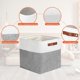 thumbnail image 3 of Set of 3 Fabric Storage Box, 28*28*28cm, Storage Cube with Handles, Foldable Storage Boxes for Children's Toys, Clothes, Books (White and Grey), 3 of 4