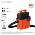 thumbnail image 2 of Aspirador de taller BLACK+DECKER BDXV18910P-3 11.4L 3.0 Peak HP, 2 of 7