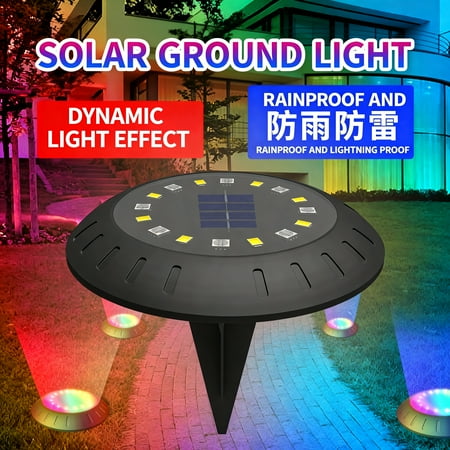 10 units bundle Solar RGB+White LED In-Ground Lights, IP65 Waterproof