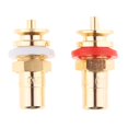 thumbnail image 2 of Adaptador de montaje en panel de chasis Hugo Conector RCA chapado en oro hembra, 2 of 7