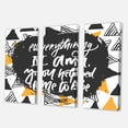 thumbnail image 3 of Designart ' Everything I Am You Helped Me To Be On Triangle Pattern ' Mid-Century Modern Canvas Wall Art Print, 3 of 3