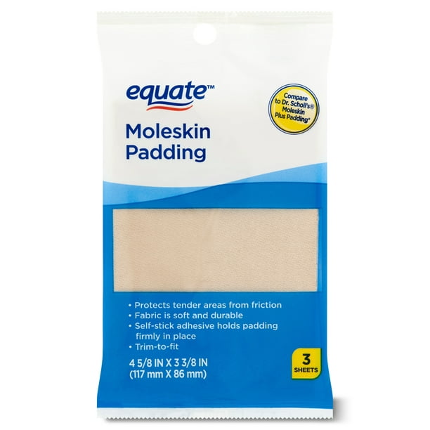 Equate Super Moleskin Padding Sheets, 3 Count - Walmart.com