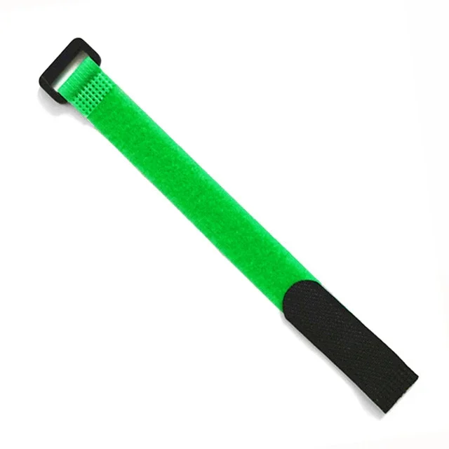 10Pcs Nylon Reverse Buckle Hook and Loop Strap Reusable Cable Ties Cable Straps For Wire Organizer Fastener Tape 20/30/40cm Green 20x400mm 10Pcs