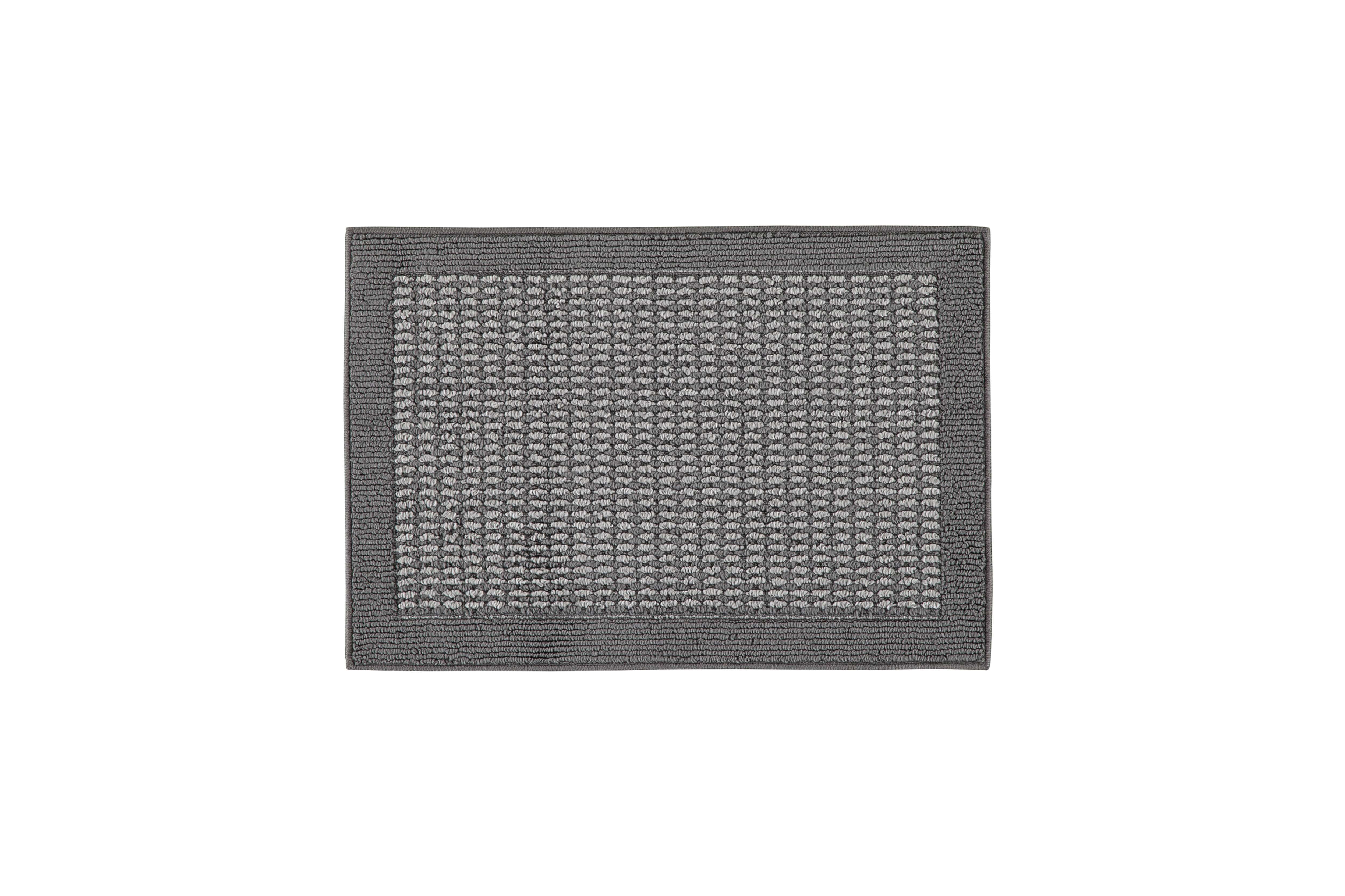 Mainstays Farmhouse Faux Sisal Gray Border Indoor Area Rug Set, 3 Piece