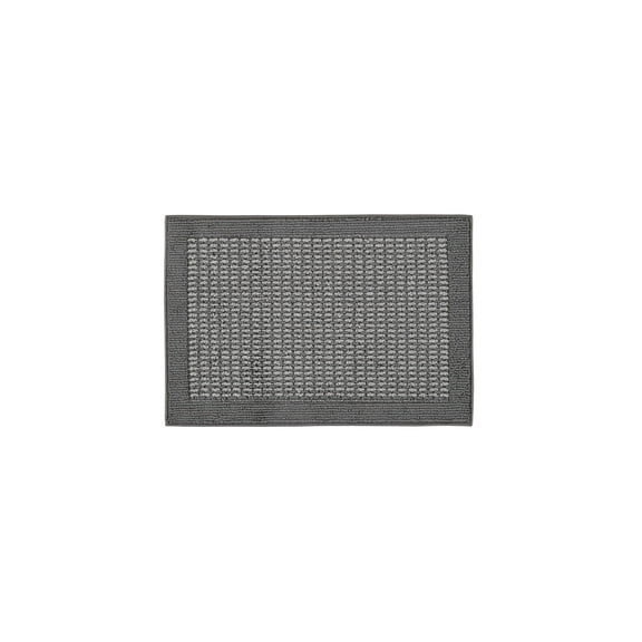 Mainstays Farmhouse Faux Sisal Olefin Gray Border Indoor Accent Rug, 1'8"x2'6"