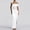 c01White, variant on LNWUY Off One Shoulder Maxi Wedding Guest Dresses Ruched Bodycon Cut Out Mesh Slit Formal Cocktail Dress for Women White M