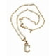 thumbnail image 5 of Cadena y dije de brillos con corona de oro laminado letra C, 5 of 7