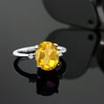 thumbnail image 4 of Gem Stone King 925 Sterling Silver Ring Citrine Moissanite (2.43 Cttw), 4 of 5
