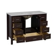 thumbnail image 5 of Horizon 48" Bathroom Vanity with Chocolate Cabinet and Engineered White Top, 5 of 6