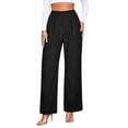 thumbnail image 6 of MYAOYI Women's Stretchy Drapey Office Work Wide Leg Dress Trousers, 6 of 8