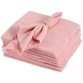 thumbnail image 4 of 12 PCS Pink Cotton Linen Napkins, Tassel Edge Table Napkins, Light Pink Cloth Napkins, Decorative Dining Napkins for Weddings, Parties, Photo Props, Everyday Use, 4 of 6