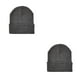 thumbnail image 2 of Qarigey Beanie Caps Cuffed Knitted Hat Fashion Head Elástico Brimless Accesorios para el cabello para correr en invierno gris de cáñamo medio gris cáñamo medio 2piezas Qarigey CBP299645, 2 of 6