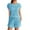 Sky Blue, variant on Seductiva Clothing 2 Piece Lounge Pjs Womens Pajama Set Cap Sleeve Set Tops and Ruffle Shorts Pj Sets Casual Sleepwear with Pockets