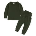 thumbnail image 3 of Toddler Kids Babys Girls Boys Spring Winter Solid Long Sleeve Pants Hoodie Sweatshirt Sleepwear Set Outfits Clothes Size 5-6 Years, 3 of 3