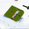 thumbnail image 4 of Mini portátil de fieltro de color puro para tarjetas de crédito, monedero, monedero, regalo, (1 unidad, verde) ER, 4 of 5