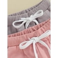 thumbnail image 6 of Biekopu Kids Summer Casual Workout Shorts Solid Color Drawstring Beach Shorts with 2 Pockets, 6 of 8