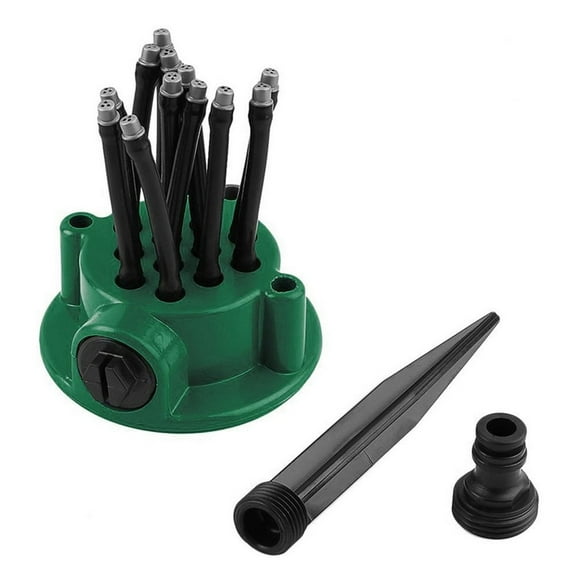 Green 360 Degree Rotating Sprinkler Noodle Head Water Sprinkler Garden Watering Sprinkler for Garden Irrigation Roof Cooling