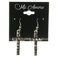 thumbnail image 2 of Cross Dangle-Earrings With Crystal Accents Silver-Tone & Black Colored #LQE3344, 2 of 2