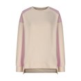 thumbnail image 6 of Waffle Long Sleeve Shirts for Womens Fashion Colorblock Pullover Sweatshirts High Low Tunic Tops, 6 of 8