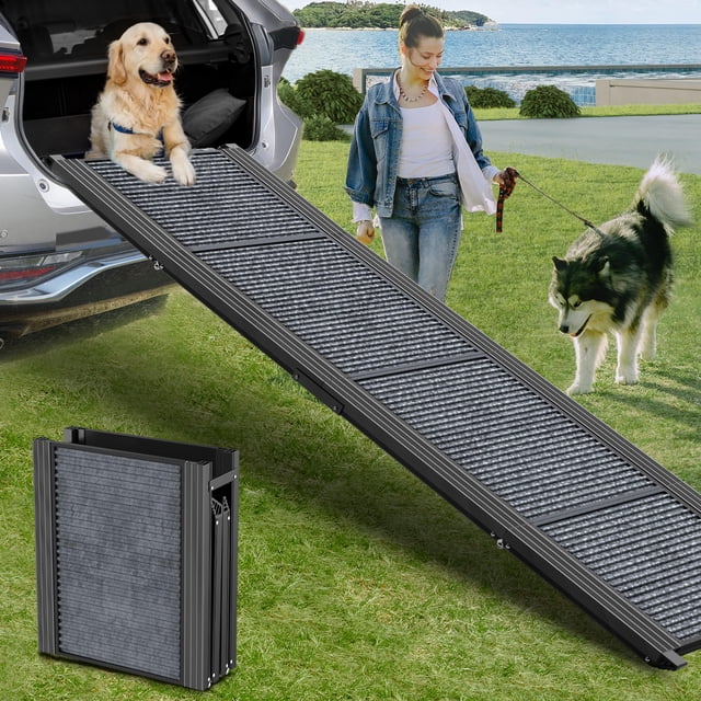 Rampa para perros HerCcreta wigge de 180 cm, plegable, antideslizante, soporta 122 kg
