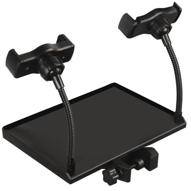 Bandeja de micrófono Stand Clamp Música Música Tarde de sonido de sonido con soporte para teléfono