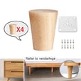 thumbnail image 3 of 4PCS Wooden Furniture Legs Tapered Sofa Legs Solid Wood Furniture Legs Sofa, Couch, Bed, Coffee cm 8cm, 3 of 10