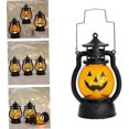 thumbnail image 3 of Lámpara de aceite de Halloween Linterna de calabaza portátil Decoración de calavera Luz nocturna Lámpara de calabaza de Halloween Linterna decorativa fantasma portátil Led Retro Ha, 3 of 5