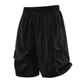 thumbnail image 7 of Uwinwear Mens Quick-drying Cargo Shorts Stretch Cotton Drawstring Waist Short Pants With 4 Pockets Relax Fit Summer Casual Shorts for Men,Black,XL, 7 of 7