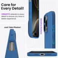 thumbnail image 5 of Compatible with iPhone 16 Pro Max Case 6.9", Slim Liquid Silicone 3 Layers Soft Gel Rubber Shockproof Protective Case with Anti-Scratch Microfiber Lining-Blue, 5 of 13