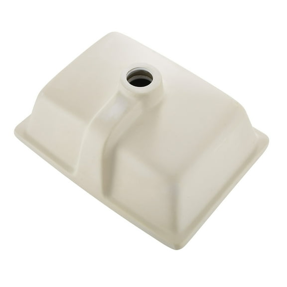 KFFKFF Rectangular Undermount Bathroom Sink, 15.75 x 12.01 Inch White Ceramic Vessel with Overflow, Under Counter Drop-In Modern Vanity Basin for Compact Spaces