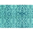 thumbnail image 1 of Ahgly Company Indoor Rectangle Abstract Turquoise Blue Modern Area Rugs, 2' x 4', 1 of 4