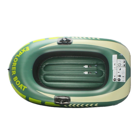PVC Summer Fun Boat, Inflatable PVC Canoe with 3 Chambers and Double Valves Great Addition for Lakes Beaches or Rivers