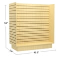 thumbnail image 2 of 49.5”W x 24”D x 54”H - Maple Retail Slatwall Fixture,Premium Versatile H-Unit Gondola Slatwall Display Merchandiser, 2 of 7