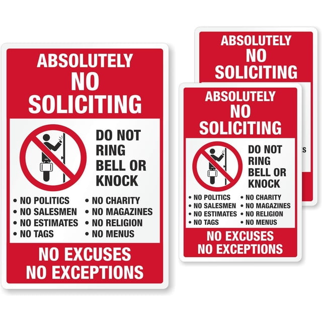 Adhesivo «Absolutely No Soliting», 20 unidades, 9,5 x 14 cm, PVC