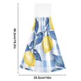 thumbnail image 6 of Yayeee Kitchen Hanging Hand Towels Set of 2 with Loop Bathroom Absorbent Tie Towel, Light Blue Lemon, 6 of 7