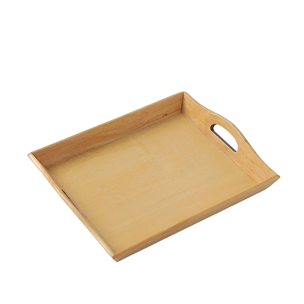 Godderr Wooden Tray Food Fruit Tray Vintage Color Restaurant Kitchen