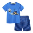 thumbnail image 7 of UngA Toddler Summer Clothes Boy 2T 3T 4T 5T Kids Short Sleeve Truck Print T-Shirt Tops Solid Color Shorts Set 2Pcs Casual Toddler Sets for Boys (Blue,5-6 Years), 7 of 7