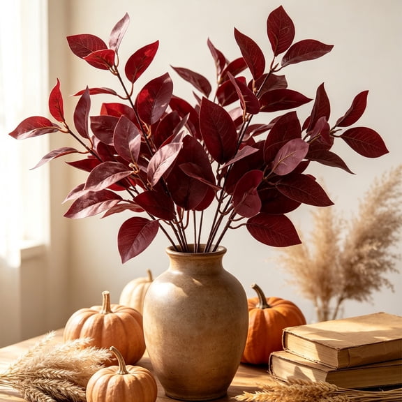 Artificial Leaves Decorations Living Room Ornaments, Scene Arrangement Art Floral Arrangements for Vase, Table Centerpiece, Wedding, Home Decor and DIY Craft​