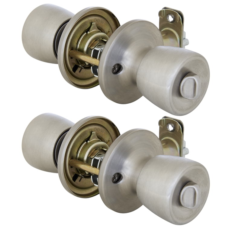 Hyper Tough Keyed Entry Tulip Style Doorknob Twin Pack Stainless