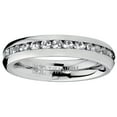 thumbnail image 2 of Metal Masters Womens 4mm High-Polish Ladies Eternity Titanium Ring Wedding Cubic Zirconia, 2 of 7