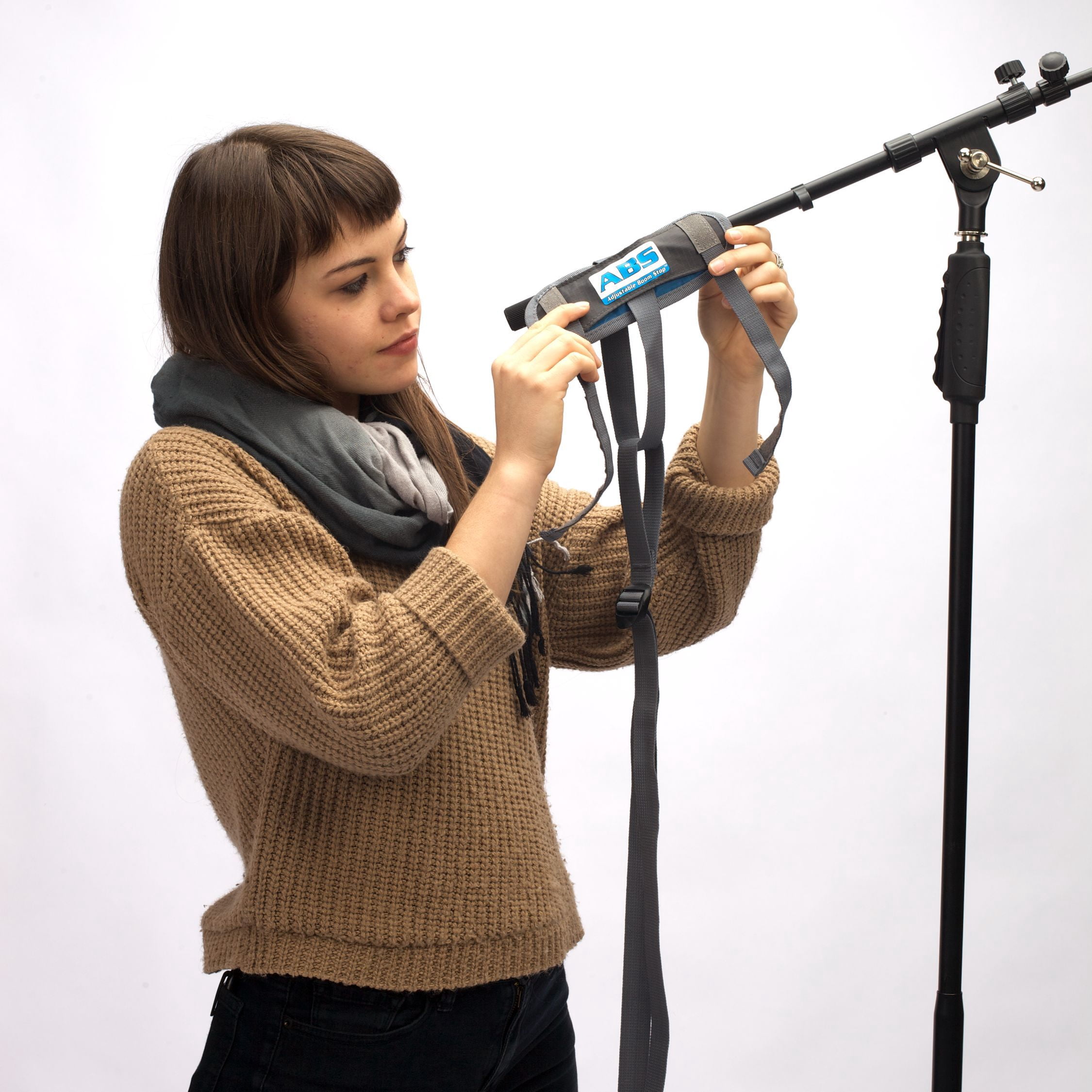abs adjustable boom stop - keeps your boom arm microphone stand from drooping, dropping and slipping