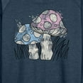 thumbnail image 3 of Instant Message - Watercolor Mushrooms - Women's Lightweight French Terry Long Sleeve Shirt, 3 of 6