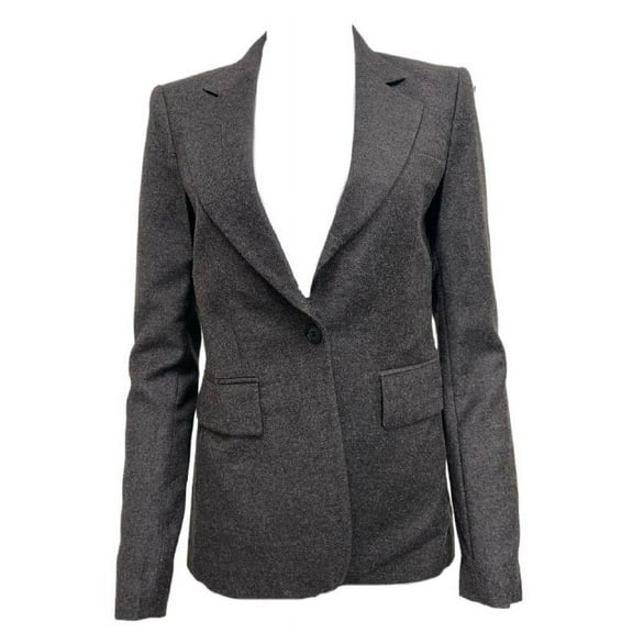 BLK DNM Women's Wool Blazer 1 #WBW2001, Dark Clay Melange, US 4