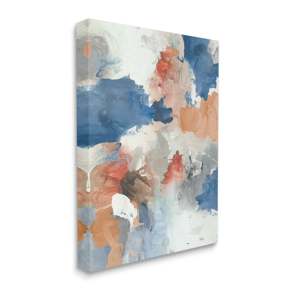 Stupell Industries Contrasting Blue Blush Tone Abstract Busy Arrangement, 16 x 20, Designed by Lisa Ridgers