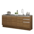 thumbnail image 1 of Kit con 2 Muebles de Cocina Madesa Glamy 4 Puertas y 3 Cajones (Sin Tablero Ni Tarja) Marrón, 1 of 10